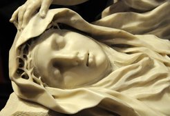 Melchiorre Cafà, "Selige Rosa von Lima/Blessed Rose of Saint Mary" (1665). Marmor/Marble. Lima, Convento Máximo de Nuestra Señora del Rosario, also called Convento de Santo Domingo. Foto TW, 2014