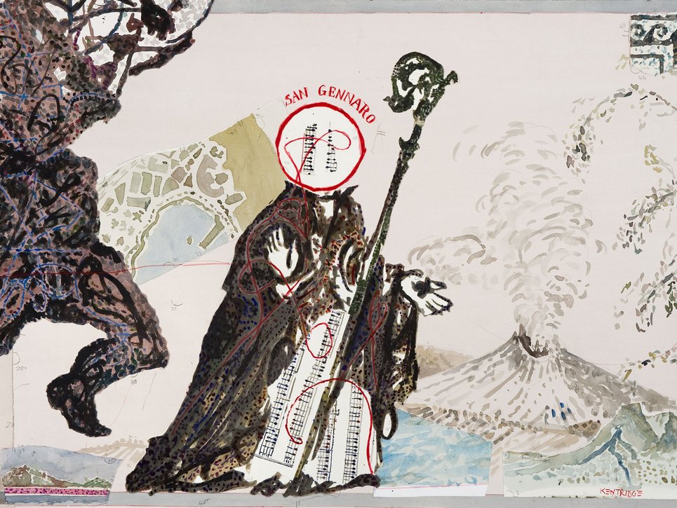 Central Railway for the City of Naples, 1906 (Naples Procession), 2012, disegno preparatorio per il mosaico della Metro Art - Stazione Toledo, Napoli