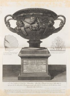 'Warwick Vase' aus: Giovanni Battista Piranesi, Vasi, candelabri, cippi…, 1778–80, Bd. I, Taf. 2, Kupferstich, 550 x 800 mm (Foto public Domain)