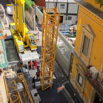 Abbau des Krans Abbau des Krans