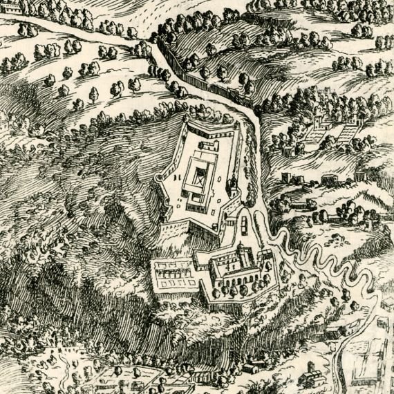 Étienne Du Perac e Antoine Lafréry, "Nobile Cita di Napole […] suo vero Ritratto", 1566 (particolare)