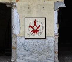 Grégory Sugnaux, "Did you enjoy it ?", 2023, mixed techniques on canvas, 80x80cm, credit: Enrico Fontolan
