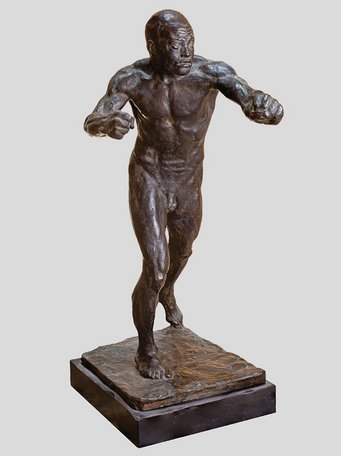 Gaetano Orsolini, Pugilatore etiope, 1920, bronze, Ascoli Piceno, Pinacoteca Civica Gaetano Orsolini, Pugilatore etiope, 1920, bronze, Ascoli Piceno, Pinacoteca Civica