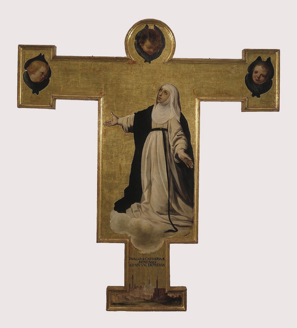 Rutilio Manetti, Prozessionskreuz mit der Hl. Katherina von Siena, 1625. Rom, Santa Caterina da Siena, Oratorium (Foto BHMPI)