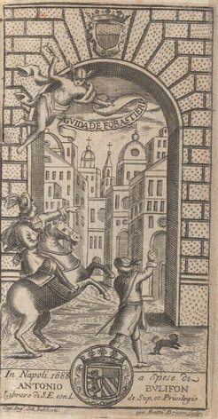 Frontispiz von Pompeo Samelli, Guida de’ forestieri curiosi di vedere, e d’intendere le cose più notabili della regal città di Napoli…, Neapel 1688 (Foto Public Domain)