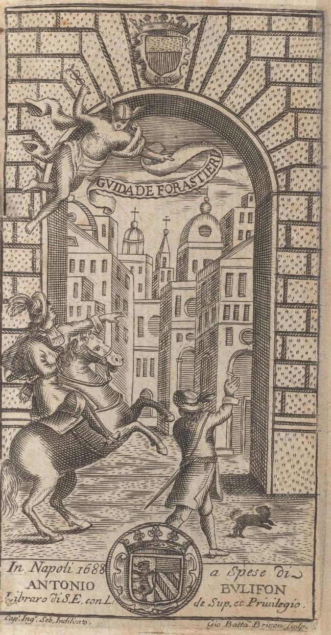 Frontispiz von Pompeo Samelli, Guida de’ forestieri curiosi di vedere, e d’intendere le cose più notabili della regal città di Napoli…, Neapel 1688 (Foto Public Domain)
