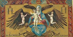 Emblem of the Confraternity of Santa Maria dell’Anima in Naples, 1584, miniature painting (photo Michael Toll, Die deutsche Nationalkirche…, Freiburg 1909)